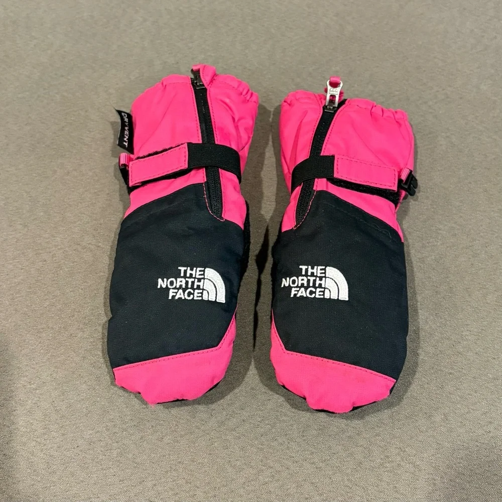 The North Face Kids Mittens Insulated Waterproof Gloves Hot Pink Black Size‎ 2T